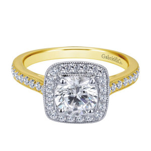 Gabriel 14 Karat Victorian Engagement Ring ER7525M44JJ
