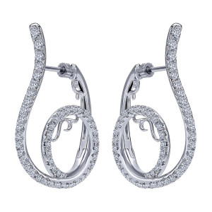 Gabriel Fashion 14 Karat Hoops Hoop Earrings EG12084W45JJ