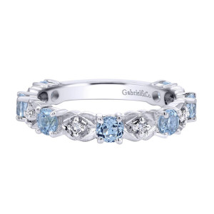 Gabriel Fashion 14 Karat Stackable Stackable Ladies' Ring LR4928W44LB