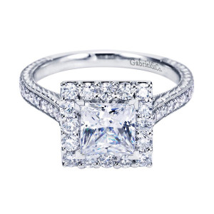Gabriel 14 Karat Contemporary Engagement Ring ER7481W44JJ