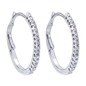 Gabriel Fashion 14 Karat Hoops Classic Earrings EG9061W44JJ