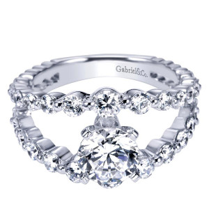 Gabriel 14 Karat Contemporary Engagement Ring ER5314W44JJ