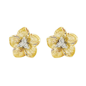 Gabriel Fashion 14 Karat Floral Stud Earrings EG516Y45JJ