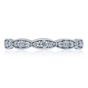 46-25ET Platinum Tacori Sculpted Crescent Diamond Wedding Ring