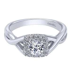 Gabriel 14 Karat Contemporary Engagement Ring ER910154W44JJ