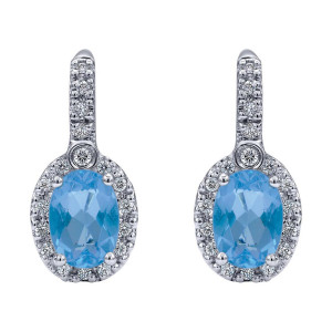Gabriel Fashion 14 Karat Lusso Color Leverback Earrings EG9515W45BT