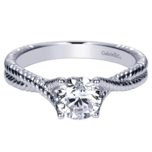 Gabriel 14 Karat Contemporary Engagement Ring ER8843W44JJ