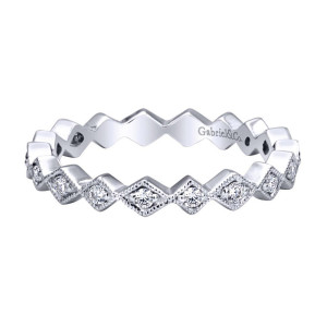 Gabriel Fashion 14 Karat Stackable Stackable Ladies' Ring LR4379W45JJ