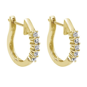 Gabriel Fashion 14 Karat Huggies Huggie Earrings EG455Y45JJ