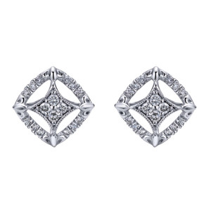 Gabriel Fashion 14 Karat Clustered Diamonds Stud Earrings EG12659W45JJ