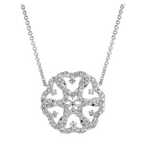 Gabriel Fashion 14 Karat Blossoming Heart Necklace NK3974W45JJ