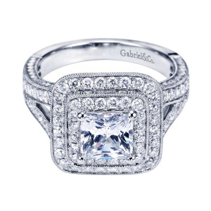 Gabriel 14 Karat Victorian Engagement Ring ER7264W44JJ