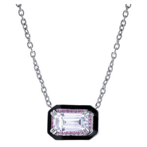 Gabriel Fashion Silver Art Nouveau Necklace NK4433E8SVJMC