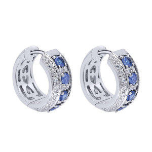 Gabriel Fashion 14 Karat Huggies Huggie Earrings EG9619W44SA