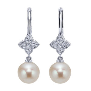 Gabriel Fashion 14 Karat Grace Drop Earrings EG12330W45PL