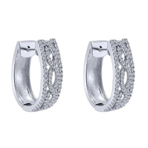 Gabriel Fashion 14 Karat Hoops Hoop Earrings EG10034W44JJ