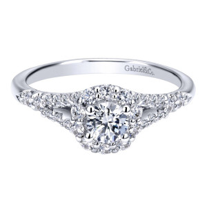 Gabriel 14 Karat Contemporary Engagement Ring ER911773R0W44JJ