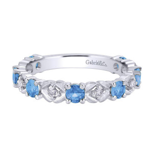 Gabriel Fashion 14 Karat Stackable Stackable Ladies' Ring LR4928W44BT