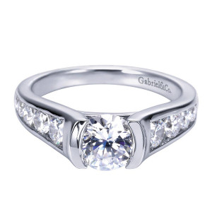 Gabriel 14 Karat Contemporary Engagement Ring ER7883W44JJ