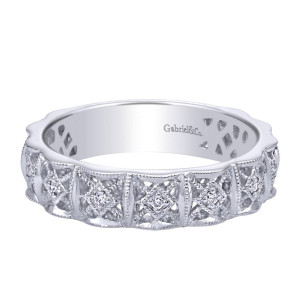 Gabriel Fashion 14 Karat Stackable Stackable Ladies' Ring LR4915W44JJ