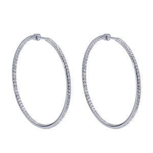 Gabriel Fashion 14 Karat Hoops Hoop Earrings EG10350W45JJ