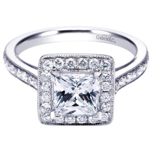 Gabriel 14 Karat Victorian Engagement Ring ER7526W44JJ
