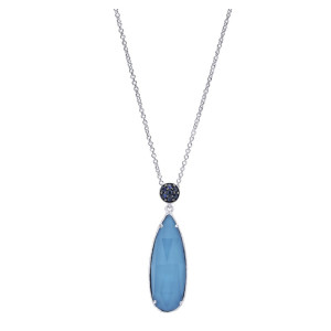 Gabriel Fashion Silver Byblos Chain Necklace NK4785SVJMC