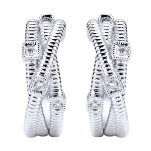 Gabriel Fashion Silver Huggies Huggie Earrings EG11735SV5JJ