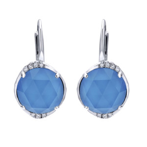Gabriel Fashion Silver Byblos Leverback Earrings EG12518SV5XT