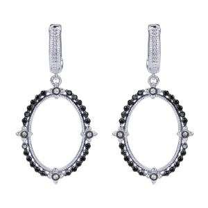 Gabriel Fashion Silver Roman Drop Earrings EG11580SV5BS