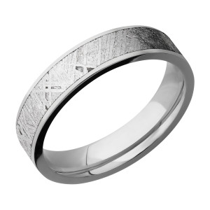 Lashbrook 5F14/METEORITE Titanium Wedding Ring or Band