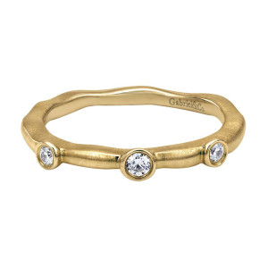 Gabriel Fashion 14 Karat Stackable Stackable Ladies' Ring LR5720Y44JJ