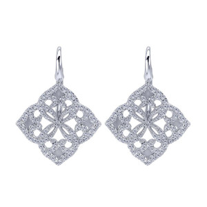 Gabriel Fashion 14 Karat Lace Leverback Earrings EG12325W45JJ