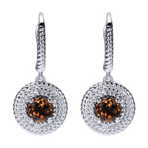 Gabriel Fashion Silver Braided Drop Earrings EG11635SVJSQ