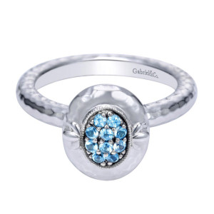 Gabriel Fashion Silver Stackable Stackable Ladies' Ring LR6825-7SVJBT