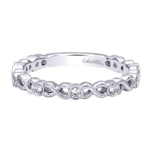 Gabriel Fashion 14 Karat Stackable Stackable Ladies' Ring LR4835W44JJ