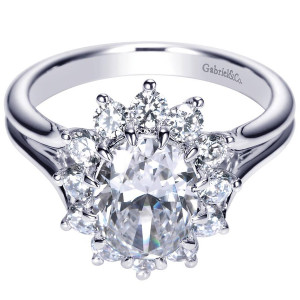 Gabriel 14 Karat Contemporary Engagement Ring ER9076W44JJ
