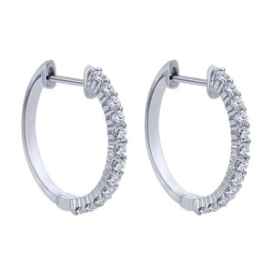 Gabriel Fashion 14 Karat Huggies Huggie Earrings EG12228W45JJ
