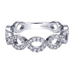 Gabriel Fashion 14 Karat Stackable Stackable Ladies' Ring LR6222W45JJ