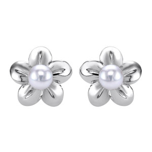 Gabriel Fashion Silver Floral Stud Earrings EG11666SVJPL
