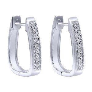 Gabriel Fashion 14 Karat Huggies Huggie Earrings EG9148W45JJ