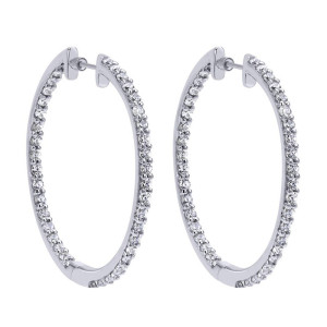 Gabriel Fashion 14 Karat Hoops Hoop Earrings EG10289W45JJ