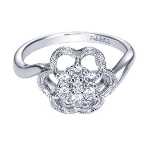 Gabriel Fashion 14 Karat Floral Ladies' Ring LR6225W45JJ