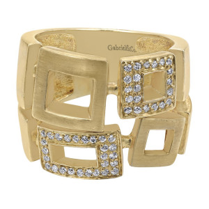 Gabriel Fashion 14 Karat Modern Ladies' Ring LR4553Y44JJ