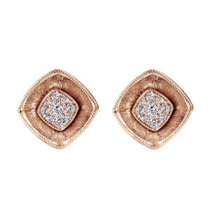 Gabriel Fashion 14 Karat Lotus Stud Earrings EG12237K45JJ