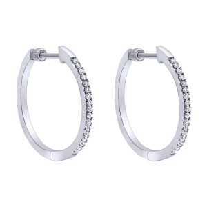 Gabriel Fashion 14 Karat Hoops Hoop Earrings EG10843W45JJ
