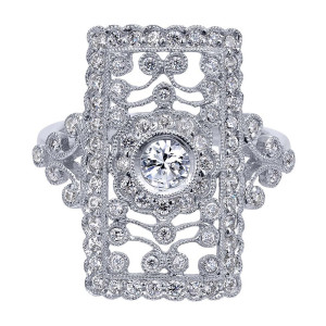 Gabriel Fashion 14 Karat Victorian Ladies' Ring LR4681W44JJ