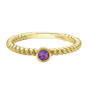 Gabriel Fashion 14 Karat Stackable Stackable Ladies' Ring LR5665Y4JAM