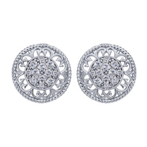 Gabriel Fashion 14 Karat Hampton Diamond Stud Earrings EG12200W45JJ