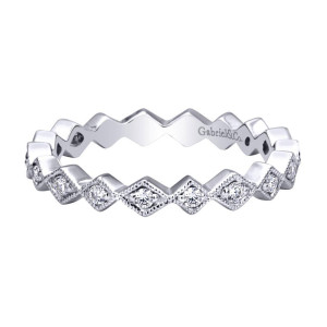 Gabriel Fashion 14 Karat Stackable Stackable Ladies' Ring LR4379W44JJ